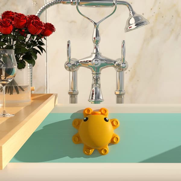 Badekar Overløbsdæksel - Badekar Overløbsdæksel Badeværelsestilbehør Gul