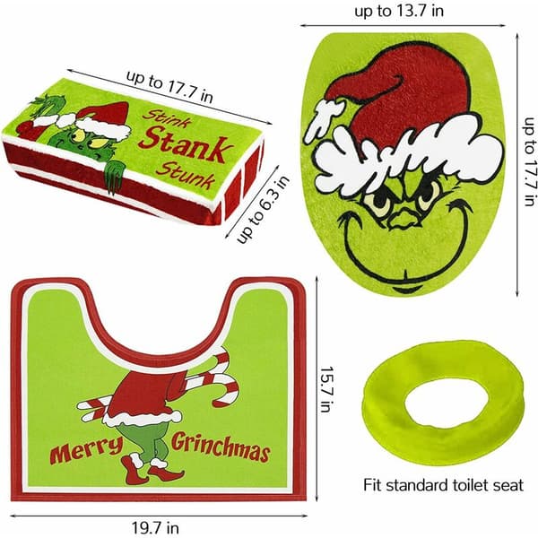 Jul Grinch toalettsete ottoman dekorasjon