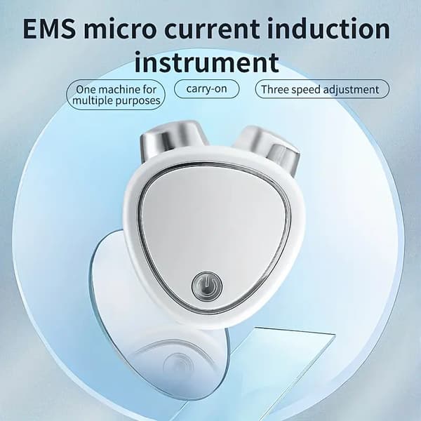 Mikroströms ansiktsbehandlingsinstrument, USB elektrisk dubbel roller ansiktsmassager