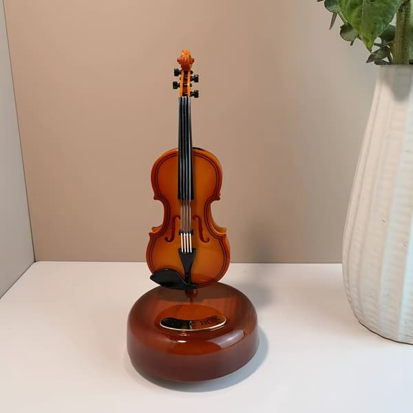 Speldosa med Violin brown