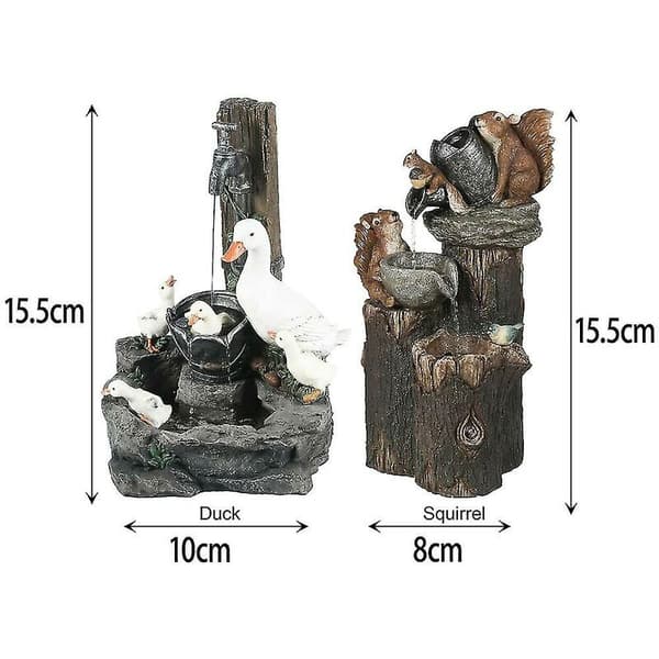 Hagefigur Vannskulptur Dyrepyntfontene med lys