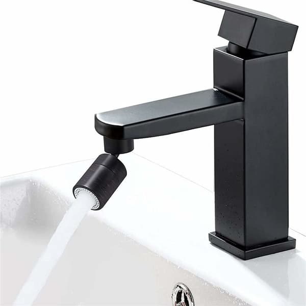 Kranlufter Lufter 360 Grader Roterende 2 Moduser 22mm Innvendig Gjengeadapter (Svart)