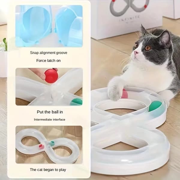 1 interaktiv katte-spinner, kattelegetøjsbræt af plastik 1PC