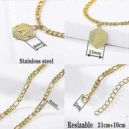 Initial Anklets för Kvinnor Silver Anklet Guld Bokstav Anklet med Initialer Guld Anklets för Kvinnor Initial Anklet Silver Anklets för Kvinnor Initial