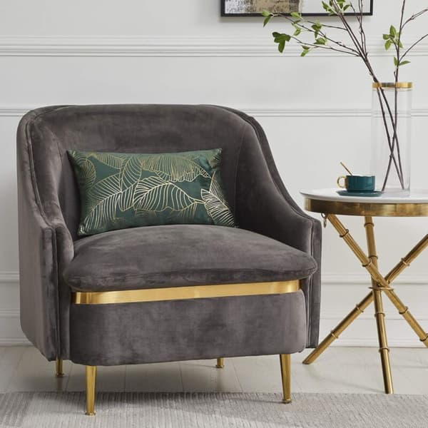 Kuddfodral 30 x 50 cm Sammet Guld Löv Kuddfodral Grönt Kuddfodral Dekorativ Kudde för Soffa Sovrum Vardagsrum Set om 2