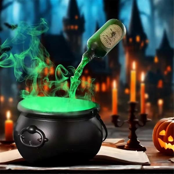 Halloween Dekorationer Inomhus - Kittel Halloween Dekor med Magiska Flytande Trolldrycksflaskor och Diffuser för Spöklik A