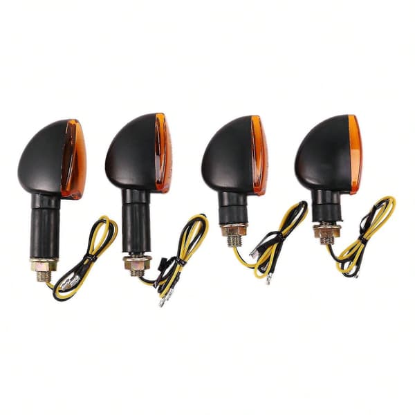 Universal 12V Motorsykkel Blinklys Indikatorlys Foran Bak Blinker Halogenlys
