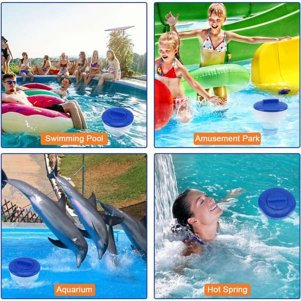 Flydende diffuser til swimmingpools og spabade, flydende klordiffuser/dispenser til tilsætning af klor
