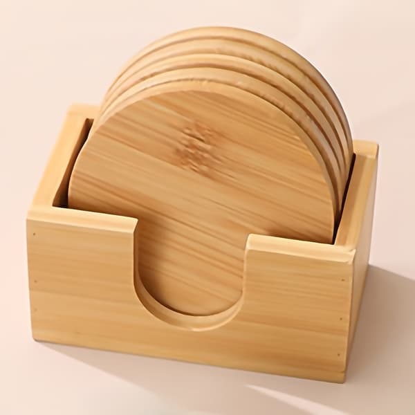 1 sæt (6 coasters + 1 base) 6 items