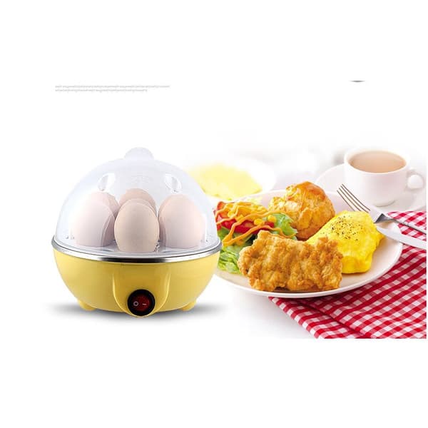 Husholdnings eggdamper eggkjele rustfritt stål automatisk avslåing mini eggkoker (rosa)