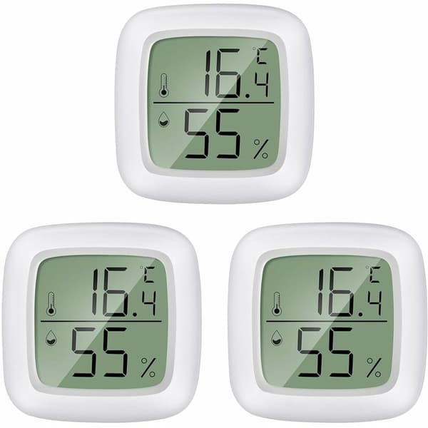 3-pakning Mini LCD Digital Termometer Hygrometer for barnerom, eldre rom, studierom, vinkjeller, etc.