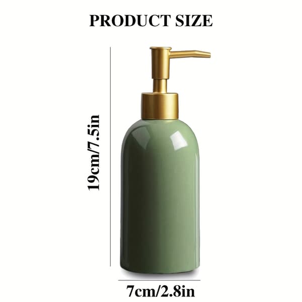 Halloween- och julklapp: 2 st 420 ml (19 cm * 7,1 cm) pumpflaskor – grön keramik 2pc