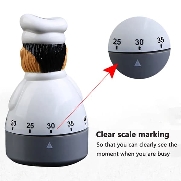 Analog kjøkkentimer eggtimer lydalarm plast