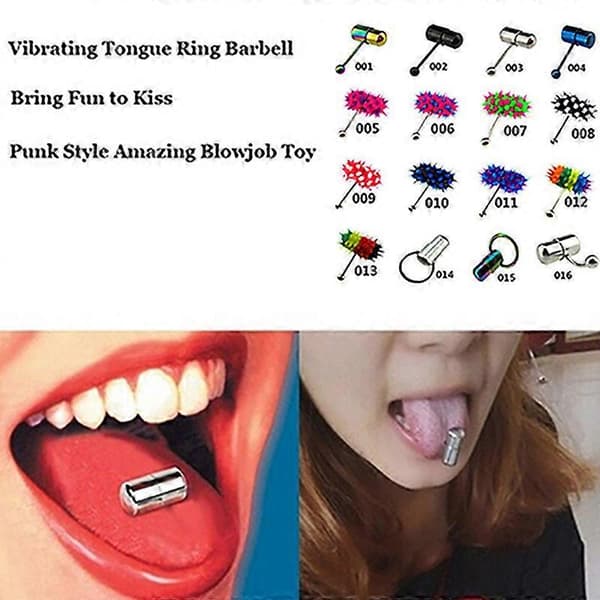 Unisex Cool Punk Hammerform Vibrerende Tunge Piercing Smykker