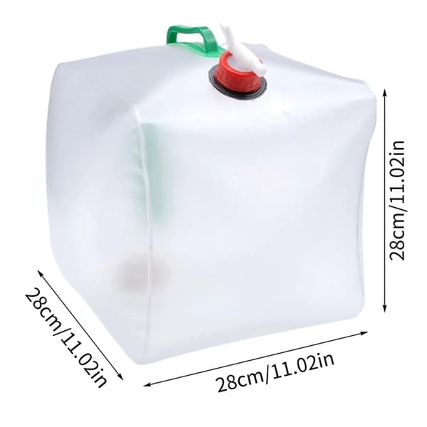 2-pack 20L Vikbar Vattenpåse, Stor Portabel Vattenbehållare, Vattendunk, Camping Dricksvattenpåse, Vattentank