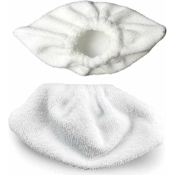 4-pak mikrofiber dampærmer til manuelle dyser kompatible med de fleste damprensere (hvid)