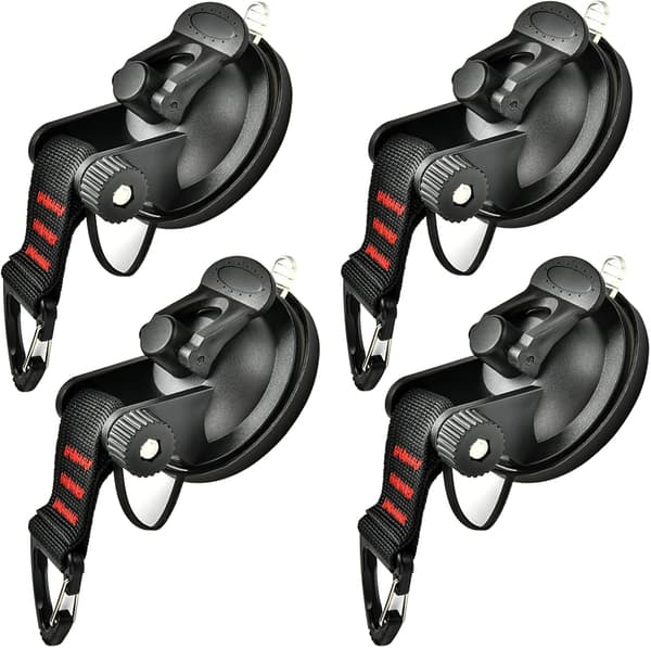 Sugpropps Camping Set - 4 Delar Sugproppskrokar Extra Starka Sugproppar Multifunktionella Sugproppar Camping för Bil, Markiser, Husbil