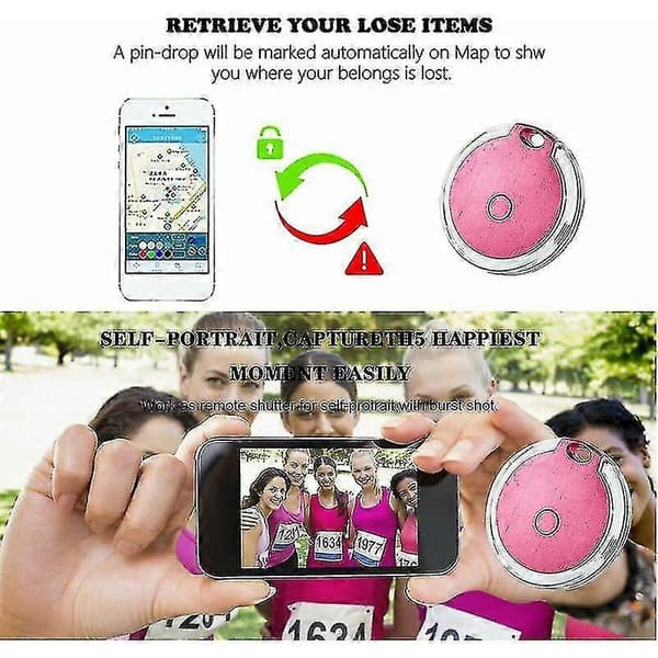 4-pak Mini GPS Tracker Vandtæt Bærbar Bluetooth Tracker til Bagage/Børn/Kæledyr/Kat/Hund Premium