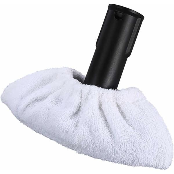 4-pak mikrofiber dampærmer til manuelle dyser kompatible med de fleste damprensere (hvid)