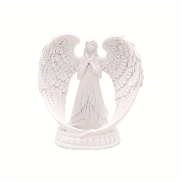 En elegant Art Deco-stil engel lysekrone ornament. white