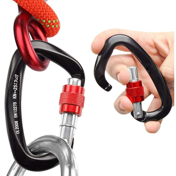 Master Lock Karbinhake D-typ Spänne Flygplansaluminium Karbinhake Klätterverktyg (Orange)