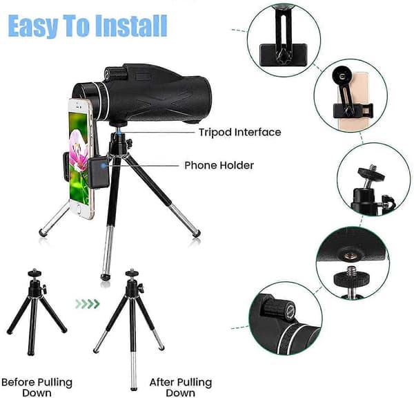 80 X 100 High Power Hd Monokulær Starscope Monokulær