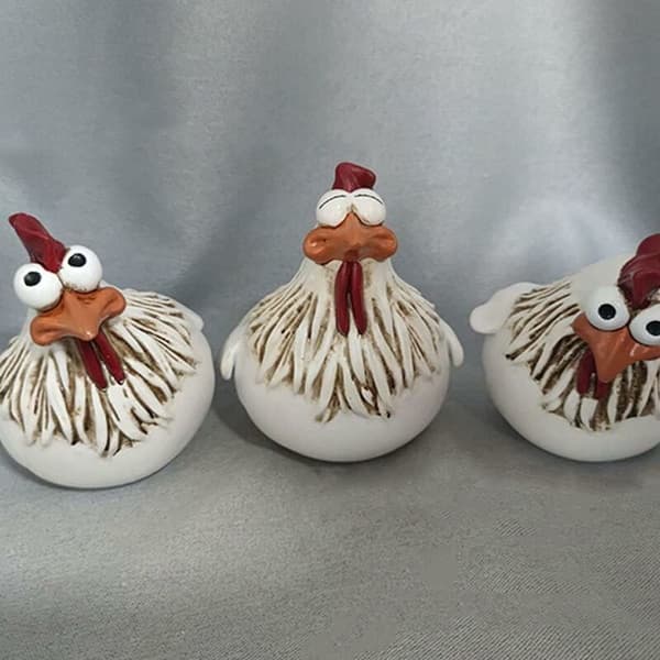 Hagefigur kylling, hagefigur kylling harpiks kyllingstige kyllinggjerde longziming