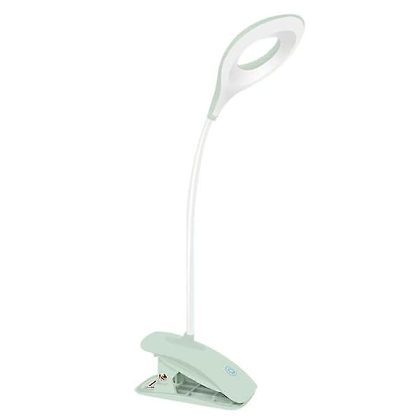 LED klämlampa med touchsensor för sängläsning, flexibel svanhals - Grön