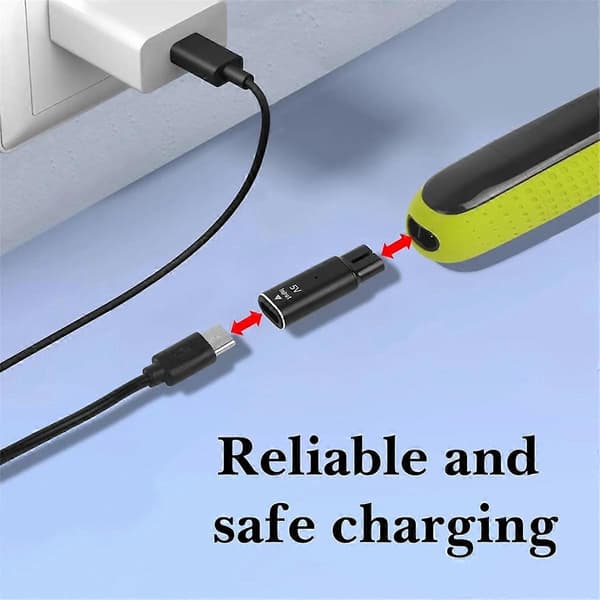 5V Type-C Barbermaskine Adapter til One Blade QP2724 QP2834 Grå