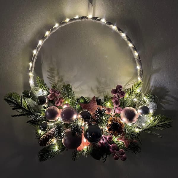 Julekrans, Julekrans med LED-lys