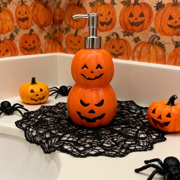 1/Kreativ Halloween og Jule Græskarformet Sæbedispenser Orange