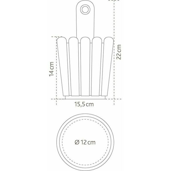 Mini blomlåda i polypropen 15 cm - Vit S'areern
