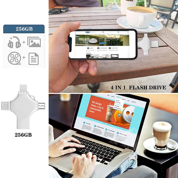 Cl Usb for iPhone iPad 128GB Minneutvidelse Stick Flash Drive