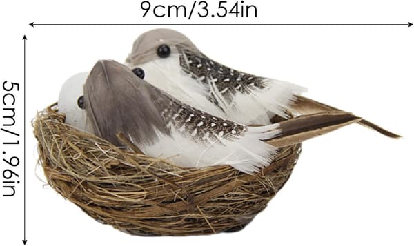 Fuglerede - Håndlaget fugleburdekorasjon 1pc