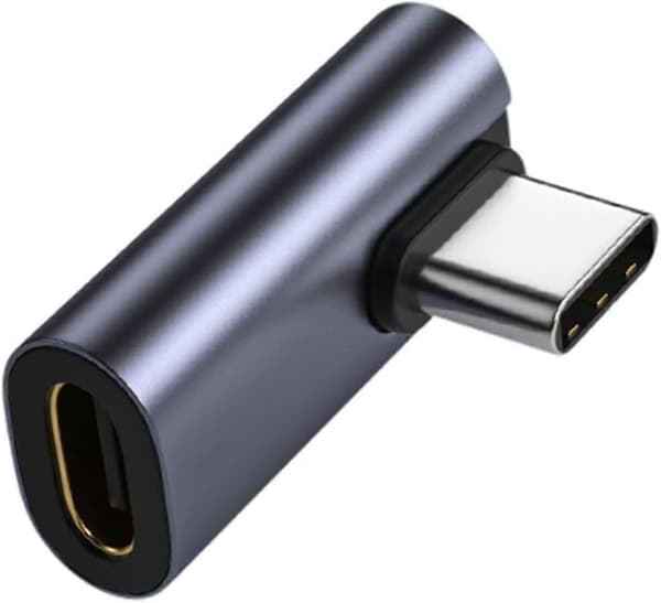 USB C-adapter 90 grader hann til hunn-forlenger for rask 3.1 dataoverføring og lading