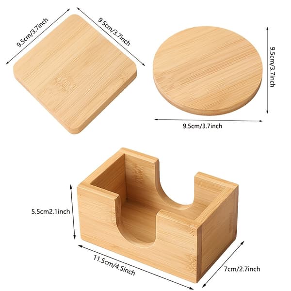 1 sæt (6 coasters + 1 base) 6 items