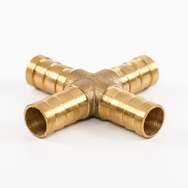Solid trevejs slangefitting Gas/trykluft Perfekt modhagefitting 1 stk (T-ord Tee 10mm 10g)