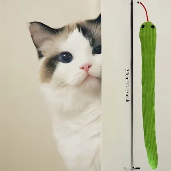 4 Kattelegetøjsslanger | Interaktive Plys Slanger, 37 cm 4pc