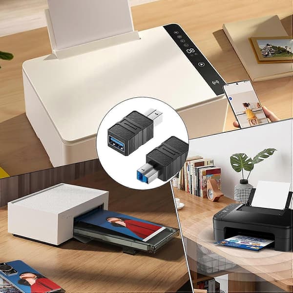USB Printer Adapter USBA Hun Til USBB Han 3.0 Printer Connector Computer Laptop Scanner Harddisk Dataoverførsel
