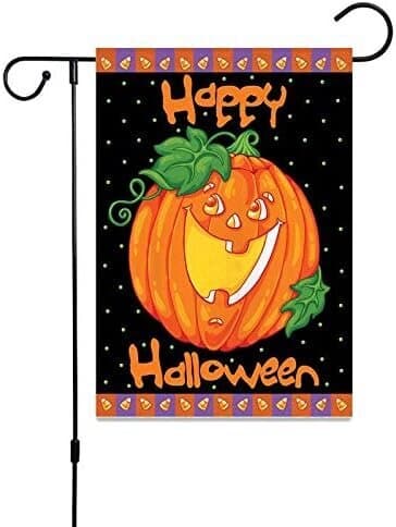 Halloween-puutarhalippu, kurpitsa, kaksipuolinen kangasbanneri nurmikolle