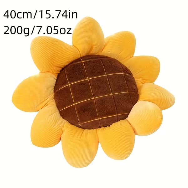 Solsikke sofaputer, stue- og bilseteputer 40cm