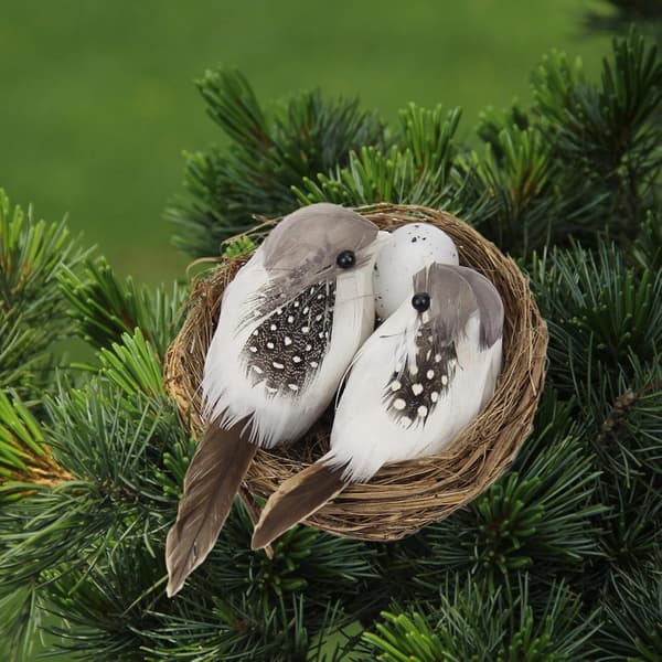 Fuglerede - Håndlaget fugleburdekorasjon 1pc