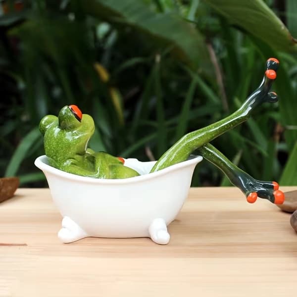 En unikt formad grodskulptur 1PC