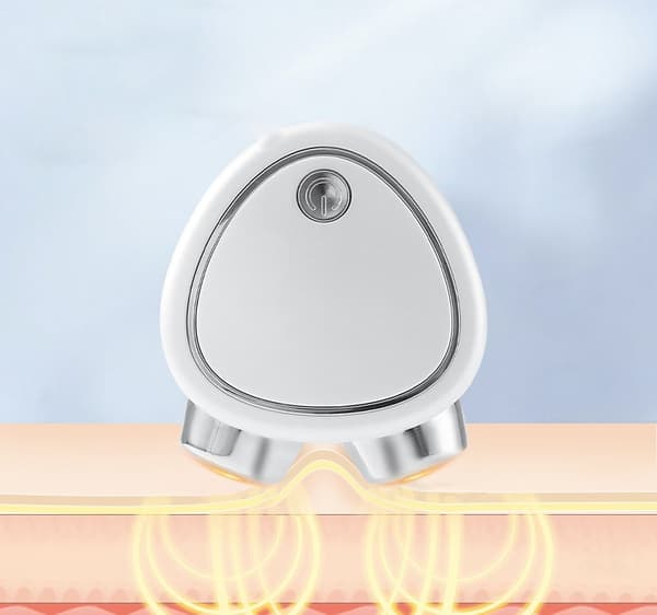 Mikroströms ansiktsbehandlingsinstrument, USB elektrisk dubbel roller ansiktsmassager