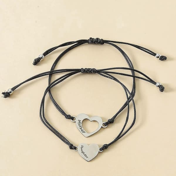 Mor Datter Armbånd til 2,3, til Mor, Mor og Mig Hjerte Matchende Ønske Armbånd Sæt Kvinder Piger - -