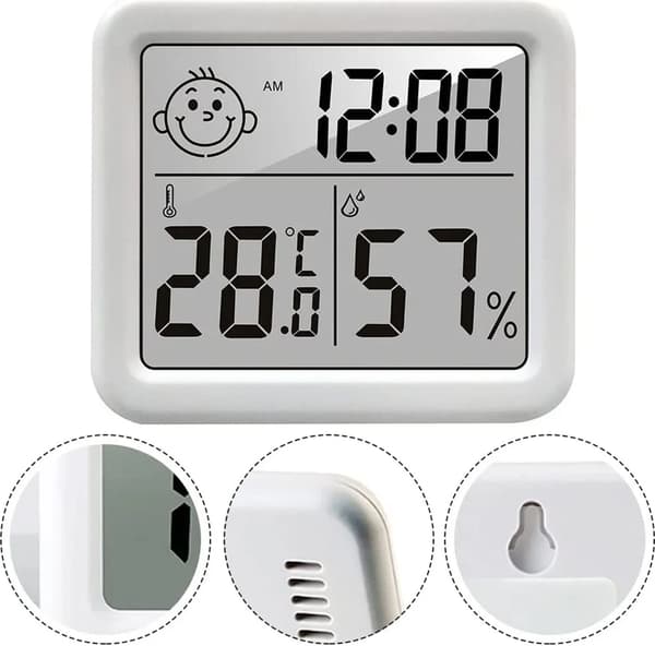 Digital Termo-Hygrometer Termometer Fuktighetsmåler Værstasjon