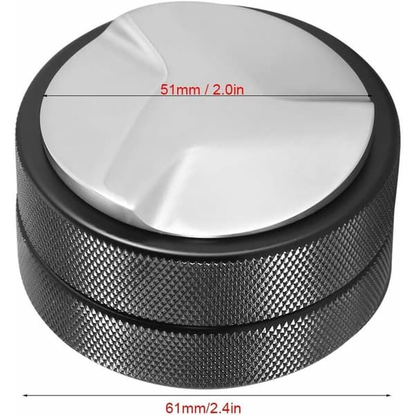 Espressomaskine i rustfrit stål - (Trilobal sålplade - Sort, 51 mm [diameter])