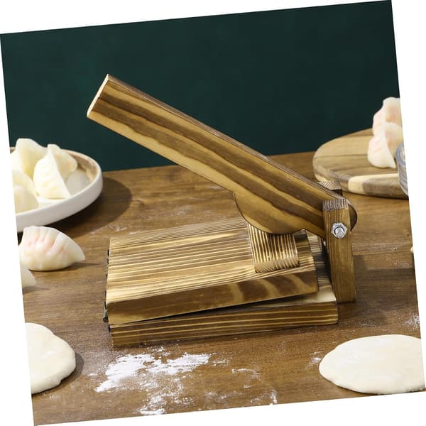 DIY dumpling wrapper-sæt med manuel dejpresse Wood color