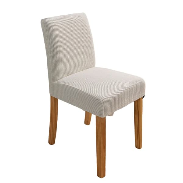 4 delar stolsöverdrag stretch elastiskt universellt stolsöverdrag matsal stolsöverdrag töjbart (beige)