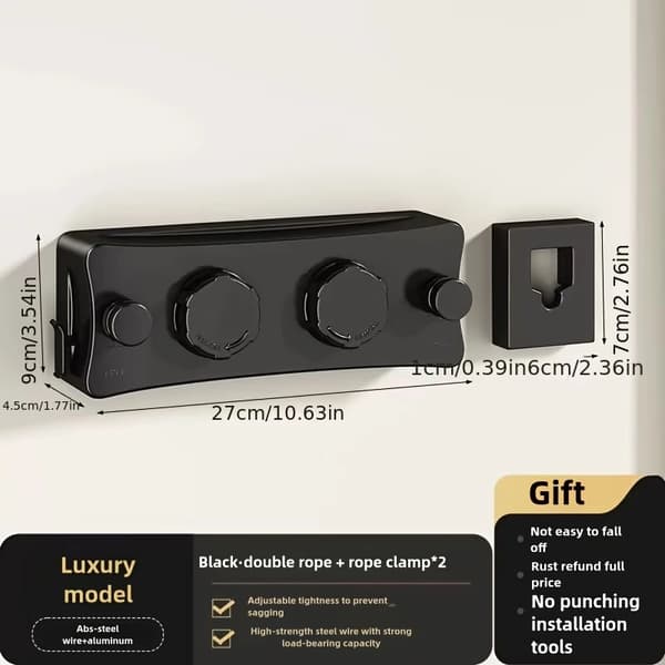 Dobbel klessnor laget av 304 rustfritt stål. black